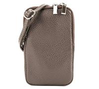 modamoda de - T197 - ital. Sac à bandoulière en cuir petit, chocolat noir, XS