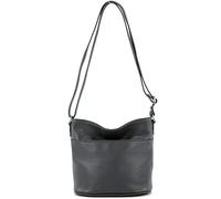 Modamoda de T198 - Fabriqué en Italie Sac bandoulière en cuir, gris graphite, Small