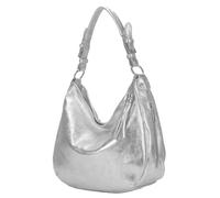 modamoda de - T200 - ital épaule/sac à bandoulière en cuir, Couleur:argent métallique