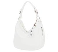 modamoda de - T200 - ital épaule/sac à bandoulière en cuir, Couleur:Blanc