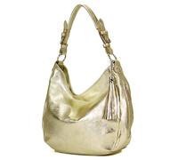 modamoda de - T200 - ital épaule/sac à bandoulière en cuir, Couleur:Lightgold Metallic