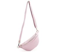 modamoda de - T211 Sac banane italien Medium En cuir souple, lilas, s