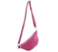 modamoda de - T211 Sac banane italien Medium En cuir souple, Rose, Small