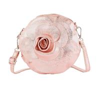 modamoda de - T225 - ital. Sac à bandoulière en cuir véritable, Or rose métallisé, s