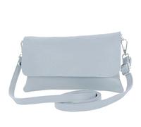 modamoda de - T226 - ital. Pochette en cuir Sac à bandoulière Petit, Bleu glacier, s