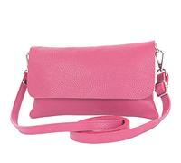 modamoda de - T226 - ital. Pochette en cuir Sac à bandoulière Petit, Rose bonbon, s