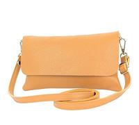 modamoda de - T226 - Sac à bandoulière en cuir italien - Petit et petit, camel, petit, camel, Small