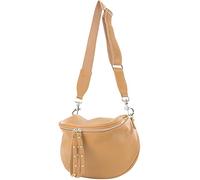 modamoda de - T236 - Sac bandoulière petit en cuir italien, beige, S