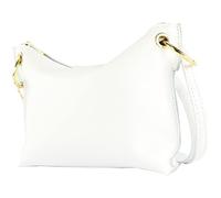 modamoda de T243 Petit sac à bandoulière en cuir fabriqué en Italie, Blanc., Small