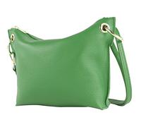 modamoda de T243 Petit sac à bandoulière en cuir fabriqué en Italie, Vert feuille, Small