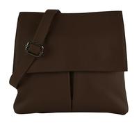 modamoda de T63LEDER - Sac à bandoulière en cuir pour femme, chocolat noir, Small