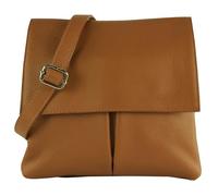 modamoda de T63LEDER - Sac à bandoulière en cuir pour femme, cognac, Small