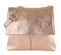 modamoda de - T63LEDER - Sac à bandoulière en cuir pour femme, Or rose métallisé, s