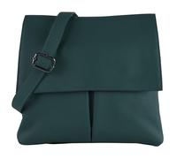 modamoda de T63LEDER - Sac à bandoulière en cuir pour femme, pétrole, Small