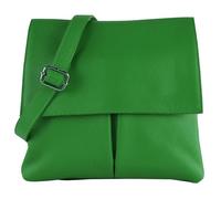 modamoda de T63LEDER - Sac à bandoulière en cuir pour femme, Vert feuille, Small