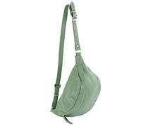 modamoda de - T77 - ital. Sac banane, sac banane, sac de poitrine, taille moyenne, en cuir souple, Gris vert, 34 cm x 12 cm x 20 cm, Décontracté, tendance
