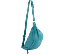 modamoda de - T77 - ital. Sac banane, sac banane, sac de poitrine, taille moyenne, en cuir souple, turquoise, L, Décontracté, tendance
