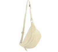 modamoda de T77 Sac Banane en Cuir pour Femme, Taille Moyenne, Fabriqué à la Main en Italie, Beige crème., L, Élégant
