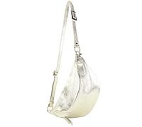modamoda de - T77 - Sac banane italien moyen en cuir souple, Doré clair métallisé, L, Sac banane sportif, tendance, sac banane, sac de poitrine