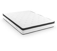 MODAMS Pocket Hybrid 140 x 190 - 532 Ressorts ensachés - Mémoire de forme 32 kg/m² + PU 24kg/m² - 5 zones - Réversible - Ep. 30 cm