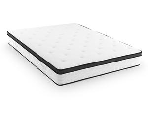 MODAMS Pocket Hybrid 140 x 190 - 532 Ressorts ensachés - Mémoire de forme 32 kg/m² + PU 24kg/m² - 5 zones - Réversible - Ep. 30 cm