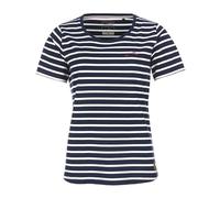 modAS T-shirt à rayures bretonnes pour femme - T-shirt rayé à manches courtes en coton, Bleu/blanc (05), 48