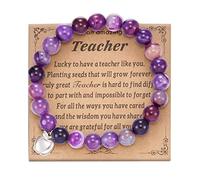 Modaworld Cadeau Maitresse d'École, Bracelet pour Enseignante - Cadeau Unique Fin d'Année/Noël pour Professeure, Institutrice ou Maîtresse d'École