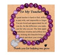 Modaworld Cadeau Maitresse d'École, Bracelet pour Enseignante - Cadeau Unique Fin d'Année/Noël pour Professeure, Institutrice ou Maîtresse d'École