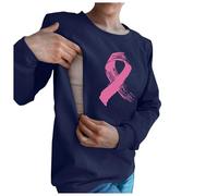 Modaworld Cancer du Sein d'Octobre T Shirt Allaitement Femme, Femme Cancer du Sein Octobre Rose Ruban Arc-en-Ciel Enceinte Côté Allaitement Vetement T Shirt