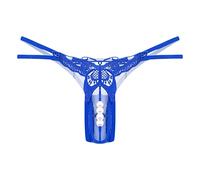 Modaworld Culotte Sexy Femme Ouverte Coquine String en Dentelle avec Noeud Lace Floral Transparent Tangas Slips Mystérieux Erotique Sexy String