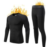 Modaworld sous Vetement Thermique Homme Hiver Énsemble Ski Collant Elasticité Ensemble Thermique Respirant sous Pantalon