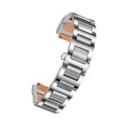 MODBAND Bande de surveillance d'extrémité en acier inoxydable pour Cartier Ballon Bleu Series 20 * 12 mm 18 * 11 mm 14 * 8 mm W6920046 STAPS FEMMES MEN BRACELET(Silver rose gold,14-8mm)