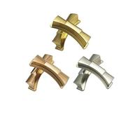 MODBAND Bracelet de montre en caoutchouc avec extrémité incurvée en métal pour montre de sport Rolex Daytona GMT avec boucle coulissante Submariner 20 mm, Golden