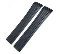 MODBAND Bracelet de montre en caoutchouc fluoré 21mm pour bracelet Patek Aquanaut Philippe 5164A 5167A Bracelets à extrémités incurvées en caoutchouc souple noir bleu Orange(Black,Rose Buckle)