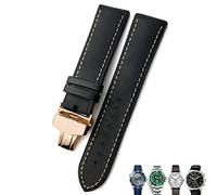 MODBAND Bracelet de montre en cuir 20/21/22mm bracelets de montre marron noir pour Rolex pour Omega Seamaster 300 pour Hamilton pour Seiko pour IWC pour Bracelet Tissot(Black rose,22mm)