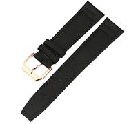 MODBAND Regarder un groupe pour IWC Pilot regarde Portugieser Men d'assurance fermoir à sangle Accessoires Bracelet de montre en cuir en nylon(Black-RoseGold Clasp,22mm)