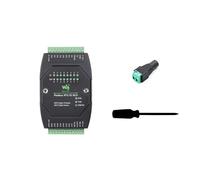 Modbus RTU IO Module 8DI 8DO, Industrial RS485 Digital Input Output Controller, DC 7-36V Supply, Optocoupler Isolation, 500mA Sinking Open-Drain Outputs, DIN Rail Mount, TVS/Fuse Protection