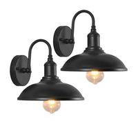 Moddeny 2 Pack Applique Murale Extérieure Porche Appliques Murales Ferme Étanche Col De Cygne Lumière Vintage Fer Extérieur Garage Lumières 10 En Noir Applique Murale Pour Porche Garage Patio Et Porte