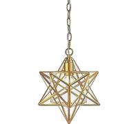 Moddeny Suspension en verre étoile, porche suspendu lanterne plafonnier luxe tout cuivre lustre suspendu lanterne E27 éclairage suspendu au plafond pour Loft Bar café couloir allée chambre d'enfants