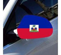 Mode 1 Paire De Drapeaux D'Haïti Couverture De Rétroviseur De Voiture, Tissu Extensible Vue Latérale Couverture De Protection De Rétroviseur Automatique Accessoires De Drapeaux De Rétroviseu