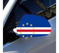 Mode 1 Paire De Drapeaux Du Cap-Vert Couverture De Rétroviseur De Voiture, Tissu Extensible Vue Latérale Couverture De Protection De Rétroviseur Automatique Accessoires De Drapeaux De Rétrov