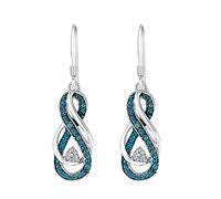 Mode 8 caractère oreille crochet court Super brillant diamant lumière luxe femmes boucles d'oreilles pendantes