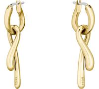 Mode acier doré 2en1 Boucles d'oreilles 1580704