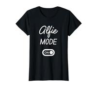 Mode Alfie Activé Nom Drôle T-Shirt Graphique avec Valeur, Femme, Noir, M