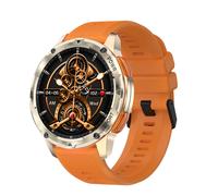 Mode Amoled Montre Intelligente Ak59 Luxe Bt Appel 400 Mah Grande Batterie Bracelet En Métal En Caoutchouc Dames Montres Sport Ak59 Smartwatch - Type Orange Rubber