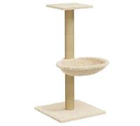 &Mode Arbre à chat avec griffoir en Sisal - Grand Plateforme - Crème 74 cm Sale797751