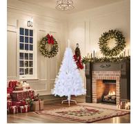 &Mode Arbre Décoration fêtes - Sapin de Noël artificiel moitié avec support blanc 150 cm PVC Sale119638