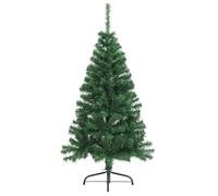 &Mode Arbre Décoration fêtes - Sapin de Noël artificiel moitié avec support vert 120 cm PVC Sale449560