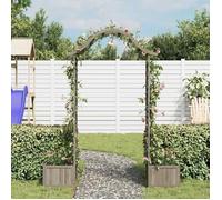 &Mode Arche à roses - Pergola de jardin avec jardinière Gris Bois - pin massif Sale124753