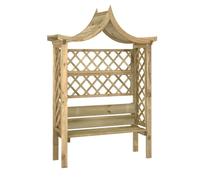 &Mode Arche à roses - Pergola de jardin avec toit et banc Bois de pin imprégné Sale290131